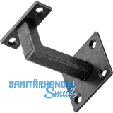 Handlauftr�ger Vierpunktbefestigung, Wandabstand 78 mm, Stahl schwarz passiviert