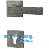 HALC� Dr�ckergarnitur LECH - auf Rosette PZ, TS-50, 8 auf 8,5, verzinkt schwarz