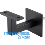Handlauftr�ger mit Schraubbefestigung,Wandabstand 78 mm,schwarz lackiert RAL9005