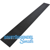 Sockelblech L�nge 1300 mm auf Ma�, Eisen verzinkt schwarz passiviert