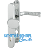 Wechselgarnitur LIVERPOOL - Schmalschild Knopf PZ, silber elox