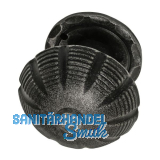 HALC� T�rknopf fest vernietet in Zierrosette rund, verzinkt schwarz passiviert