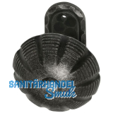 HALC� T�rknopf fest vernietet in Zierrosette oval, verzinkt schwarz passiviert