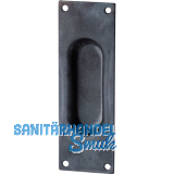 Schiebet�rmuschel 40 x 120 mm gerade, Schwarzstahl