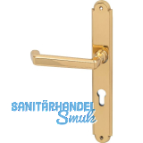 Feuerschutz Wechselgarnitur Alt Wien auf Langschild, PZ88, links,Messing poliert