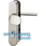 GRUNDMANN Sicherheits-Wechselgarnitur 2552 L-Form,KZS,8,5 mm,RC3,Edelstahl matt