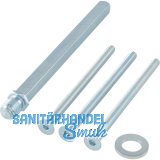 GRUNDMANN SH-Befestigungsset, Wechselstift u. Schrauben,TS 40-44,Stahl verzinkt