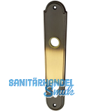 MARCHESI Langschild L�FFELFORM/POSTHORN - PZ 88, Messing patiniert