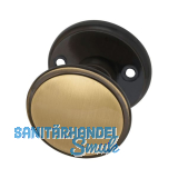 MARCHESI FH T�rknopf Flachform - auf Rosette (Facette), � 55 , Messing patiniert