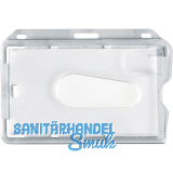 IDENTA Kartenhalter Querformat mit Einschubhilfe 85x54 mm transparent