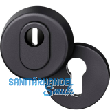 FSB Sicherheitsrosette 73 7393 rund, PZ, Aluminium schwarz matt