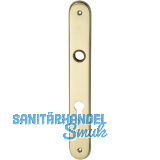 Haust�r - Langschild ELEGANT 22, PZ88, Ansatz 16 mm, Messing pol