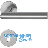 MARCHESI Dr�ckergarnitur GEHRUNG auf Flachrosette BB, Edelstahl matt