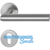 MARCHESI Dr�ckergarnitur GEHRUNG auf Flachrosette PZ, Edelstahl matt