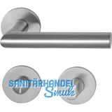 MARCHESI Dr�ckergarnitur GEHRUNG auf Flachrosette WC, Edelstahl matt