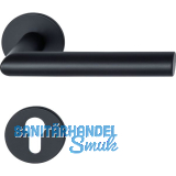 MARCHESI Dr�ckergarnitur GEHRUNG auf Flachrosette PZ, Edelstahl schwarz matt