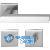 MARCHESI Dr�ckergarnitur SQUARE auf Flachrosette WC, Edelstahl matt