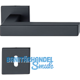 MARCHESI Dr�ckergarnitur SQUARE auf Flachrosette BB, Edelstahl schwarz matt