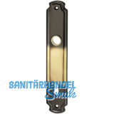 MARCHESI Langschild L�FFELFORM/POSTHORN - BB 90, Messing patiniert