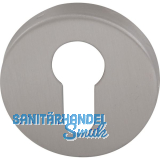 Zylinderrosette PZ - FH, KL 4, � 52 x 10 mm, Edelstahl