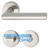 MARCHESI Dr�ckergarnitur GEHRUNG WC - rot/wei�, mit St�tznocken, Edelstahl matt