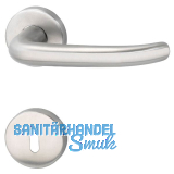 FH-Dr�ckergarnitur BR�NN - auf Rosette WC (Rot, wei�), 38 - 45, Edelstahl matt