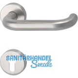 FH-Dr�ckergarnitur HARMONIE - auf Rosette PZ, 38 - 45, Edelstahl matt