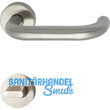 FH-Dr�ckergarnitur HARMONIE - auf Rosette WC, 38 - 45, Edelstahl matt