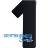 Ziffer selbstklebend, Type 1, H�he 30 mm, Aluminium schwarz eloxiert
