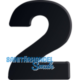 Ziffer selbstklebend, Type 2, H�he 30 mm, Aluminium schwarz eloxiert