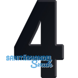 Ziffer selbstklebend, Type 4, H�he 30 mm, Aluminium schwarz eloxiert