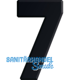 Ziffer selbstklebend, Type 7, H�he 30 mm, Aluminium schwarz eloxiert