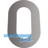 Hausnummer 0 - H�he 120 mm, mit 2 Gewindenocken M5, Edelstahl