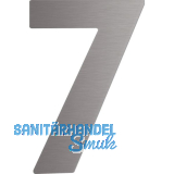 Hausnummer 7 - H�he 120 mm, mit 2 Gewindenocken M5, Edelstahl