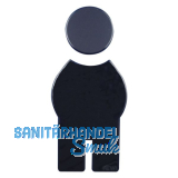 Symbol Mann selbstklebend, 71,5 x 150 mm, Nylon tiefschwarz