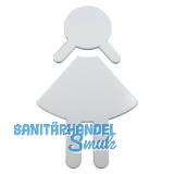Symbol Frau selbstklebend, 87 x 150 mm, Nylon reinwei�