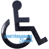 Symbol Rollstuhl selbstklebend, 135 x 150 mm, Nylon tiefschwarz