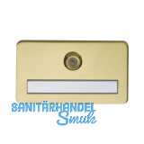 FH Namensschild m.T�rgucker, 120x70x6, Linse 170�,TS 35-46,Messing pol