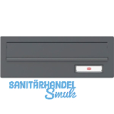 RENZ Frontplatte kombinierbar, eckig, 300 x 110 mm, Stahl anthrazitgrau RAL 7016