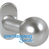 OGRO Knopfdr�ckerlochteil PREMIUM 8350 V/6621 - mit Rosette, Alu silber eloxiert