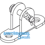 HAUTAU Gelenkbock 6 zu Winkelkonsole, Stahl verzinkt silberf�rbig