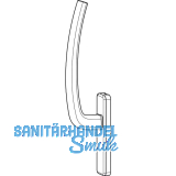 HAUTAU ATRIUM HS Griff innen ohne Vierkantstift, Aluminium wei� RAL 9016