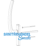 HAUTAU ATRIUM HS Griff innen mit Vierkantstift, TS 68-80 mm, Alu silber eloxiert