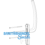 HAUTAU ATRIUM HS Griff PZ au�en mit Vierkant, TS 68-92 mm, Alu silber eloxiert