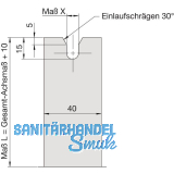 HAUTAU Gabelmitnehmer f�r Verriegelungsantrieb SM2, X=8,3 mm, Achsma� 75 mm
