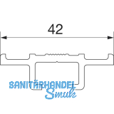 HAUTAU ATRIUM HS F�hrungsschiene Nr. 1/1, L=6500 mm, Alu silber eloxiert