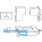MACO HS Zubeh�r f. F�hrung oben univ. nieder, 68/28, Schema A, schwarz (101311)