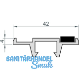 MACO HS Lauf-/F�hrungsschiene System C, oben/unten, silber, L=2500 mm (N20113)