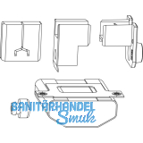 MACO HS Zubeh�r f. F�hrung oben mit Blende, 68/28 mm, Schema A, silber (101751)
