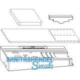 MACO HS Dichtungsplatten-Set m.Entw�sserung, Zwischenprofil 115, links, silber